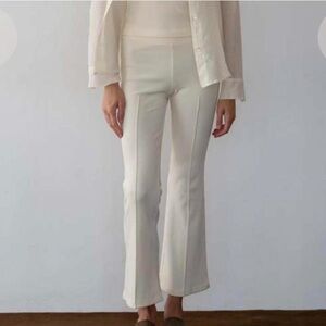 DONNI Rib Kick Flare pants in Cream (Like New)